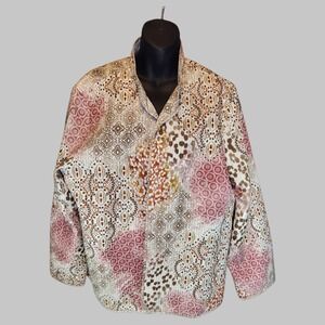 Alfred Dunner Lightweight Quilted Blazer Jacket Womens Size 18